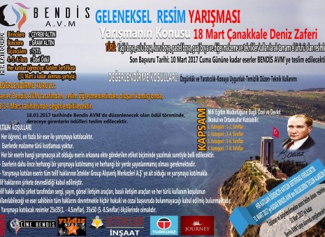 18 Mart Çanakkale Deniz Zaferi nedeniyle '18 Mart Çanakkale Deniz Zaferi' temalı resim yarışması