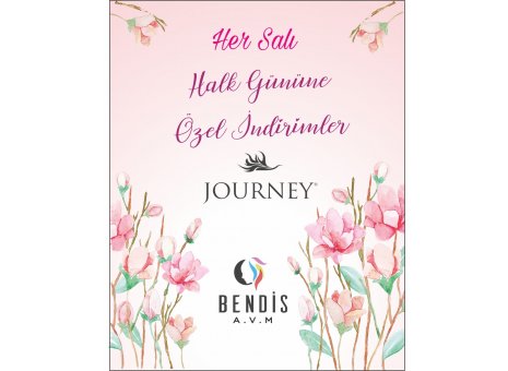 Bendis AVM Journey’de Her Salı Halk Gününe Özel İndirimler devam ediyor!