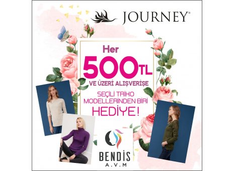 Bendis AVM Journey Mağazası’nda Her 500 TL ve Üzeri Alışverişlerinizde Seçili Triko Modellerinden biri Hediye! 