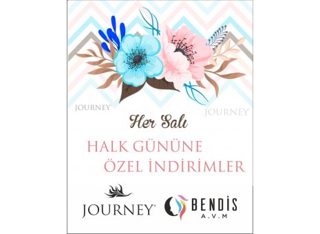 Bendis AVM Journey Mağazası’nda Her Salı Halk Gününe Özel İndirimler devam ediyor!