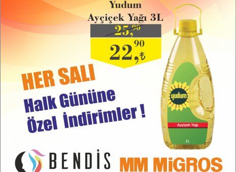 Bendis AVM Migros Mağazası’ndaki Her Salı Halk Gününe Özel İndirimleri Sakın Kaçırmayın! 