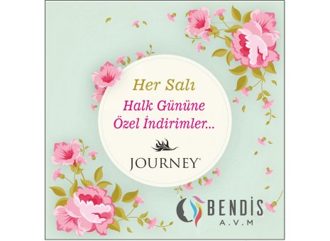 Her Salı Halk Gününe Özel İndirimler Bendis AVM Journey Mağazası’nda sizleri bekliyor!