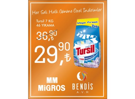 Her Salı Halk Gününe Özel İndirimler Bendis AVM Migros'da! Sakın kaçırmayın! 