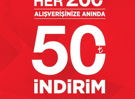 Tüm indirimli ürünlerde 200 TL'lik Alışverişinize anında 50 TL İndirim Bendis AVM Colin's Mağazası'nda sizleri bekliyor!,